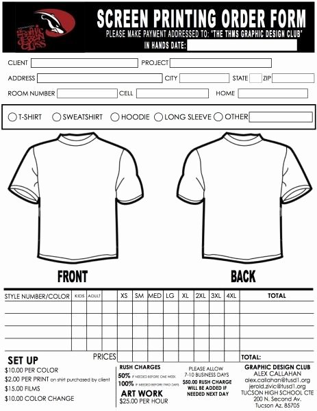 Printable T Shirt order form Awesome Pin by Crystal Clark On Business