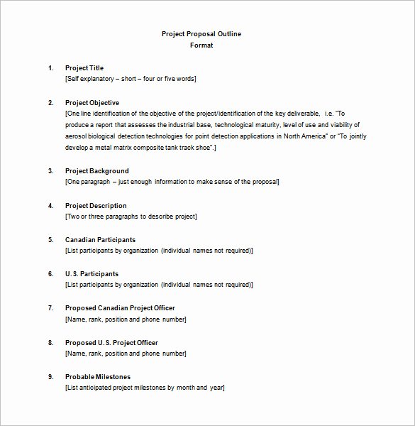 Project Outline Template Word Best Of Project Outline Template 8 Free Word Excel Pdf format