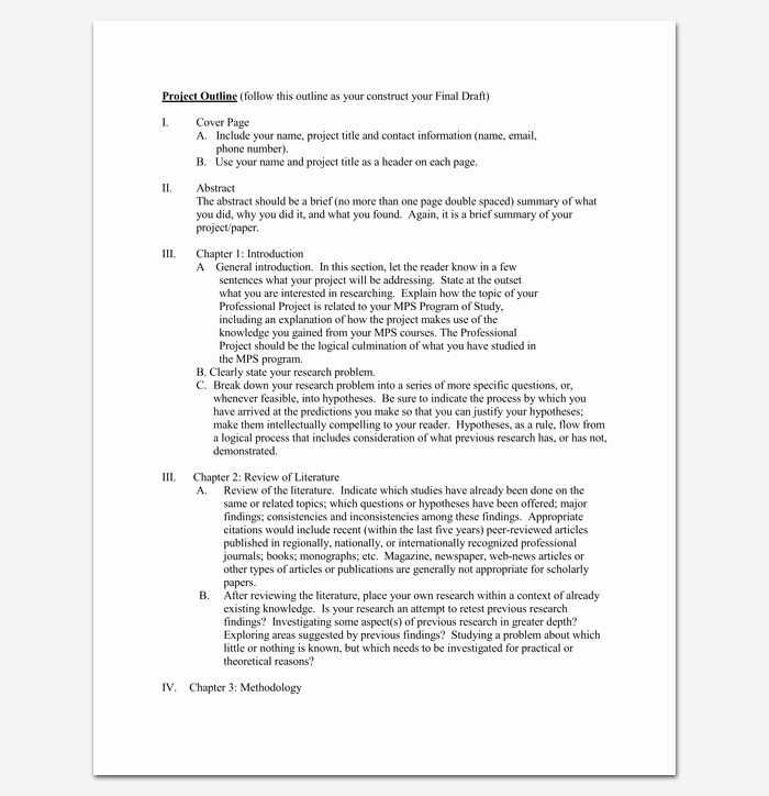 Project Outline Template Word Elegant Project Outline Template 17 for Word Ppt Excel and
