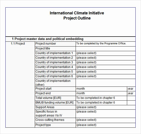 Project Outline Template Word New Free 9 Sample Project Outline Templates In Pdf Word
