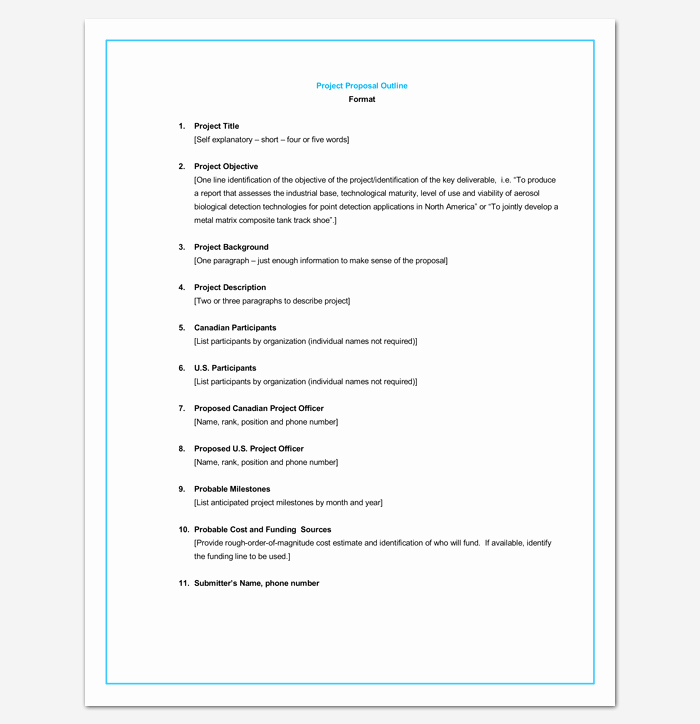 Project Outline Template Word New Project Outline Template 17 for Word Ppt Excel and