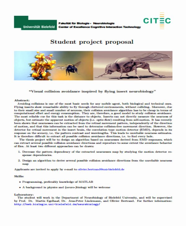 Project Proposal format for Student Awesome 14 Student Project Proposal Templates Pdf Doc