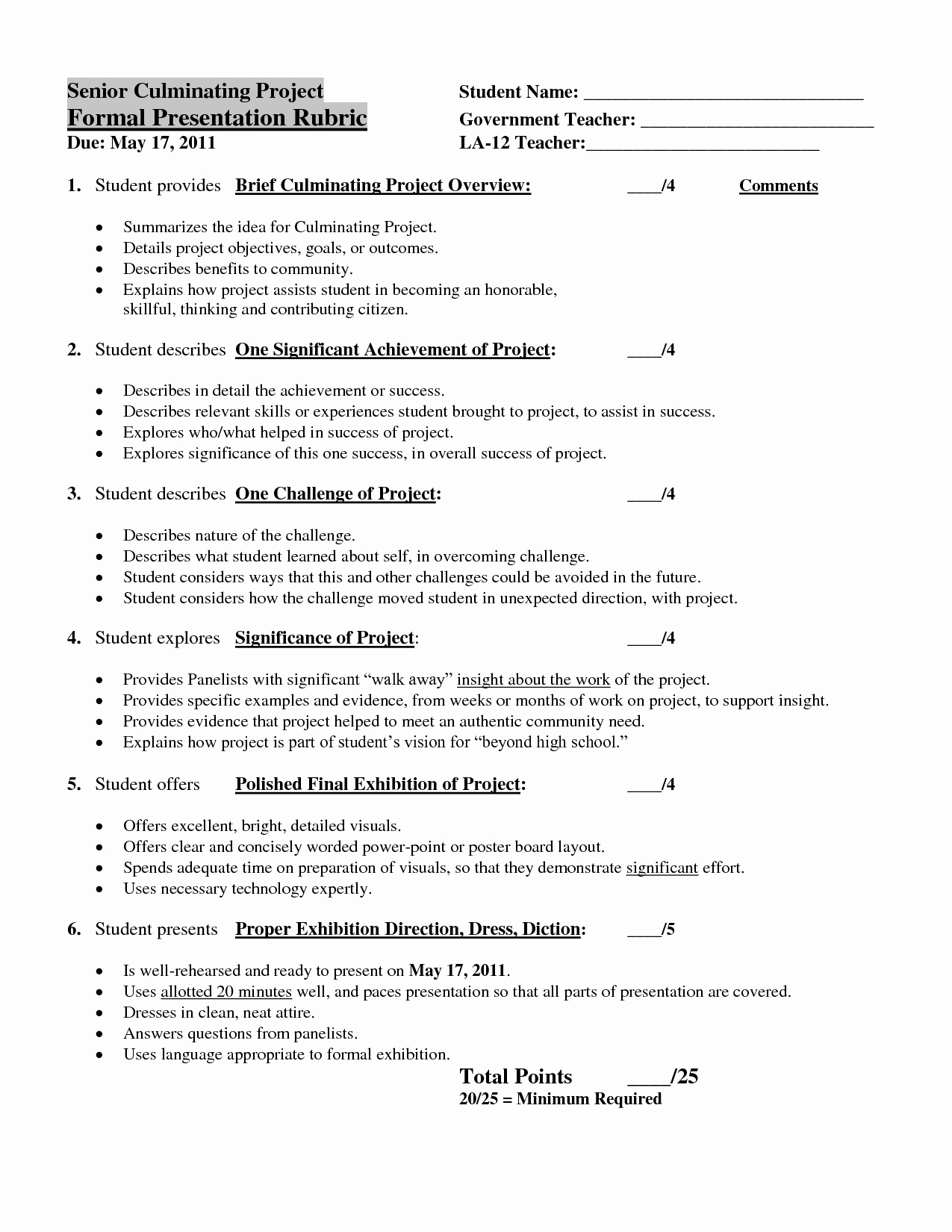 Project Proposal format for Student New Senior Project Proposal format and Requirements