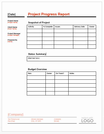 Project Report Template Word Best Of Project Progress Report Template Microsoft Word Templates