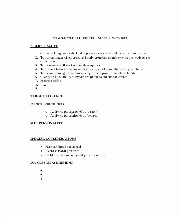 Project Scope Statement Example Pdf Lovely Project Scope Example