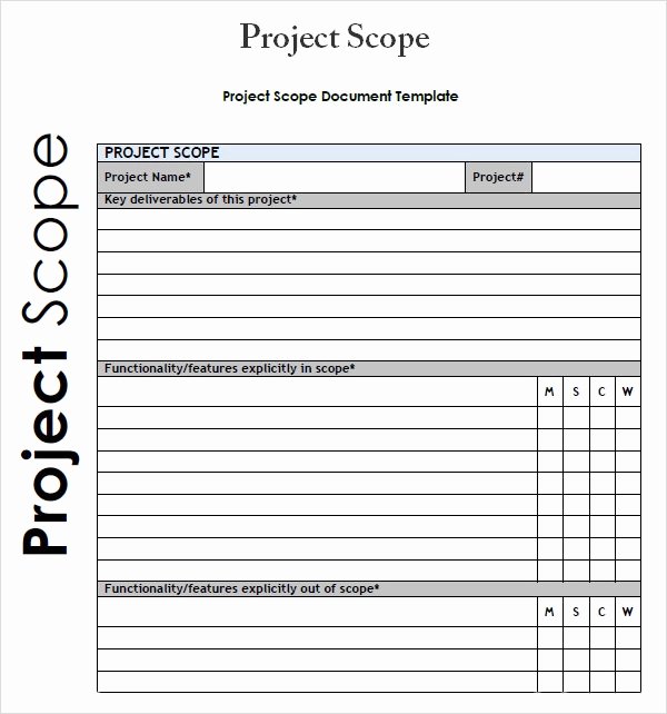 Project Scope Statement Template New Free 7 Sample Project Scope Templates In Pdf