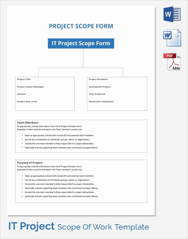 Project Scope Template Word Best Of Free 21 Sample Scope Of Work Templates In Pdf Word