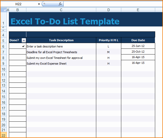 Project Task List Template Awesome 5 Excel Task List