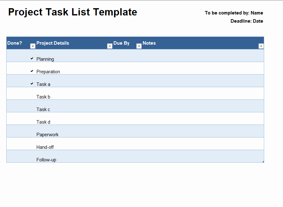 Project Task List Template Beautiful 20 Templates Project Task List Template Excel to Increase Your Team Productivity Template Hq