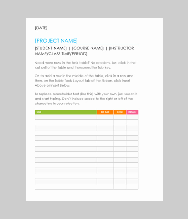 Project Task List Template Beautiful 28 Best Free Download Ms Word format Templates