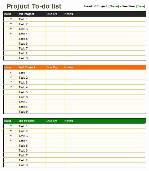 Project Task List Template Best Of Project to Do List Excel Multi Task List Templates Dotxes Pinterest