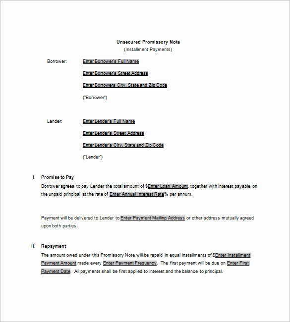 Promissory Note Template Texas Best Of 7 Secured Promissory Note Free Sample Example format Download