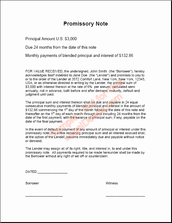 Promissory Note Template Texas Best Of Promissory Note Sample