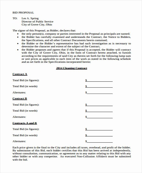 Proposal for Cleaning Services Pdf Awesome Cleaning Proposal form Sample 5 Free Documents In Word Pdf