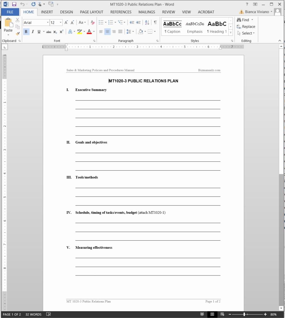 Public Relations Proposal Template Best Of Public Relations Plan Template