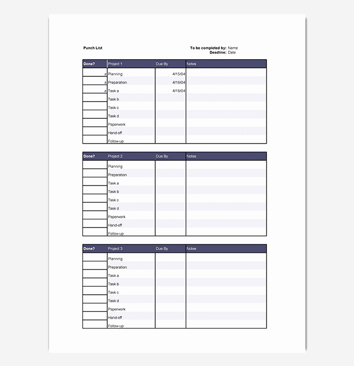 Punch List Template Excel New Project Contractor Punch List Template Excel Trainingable