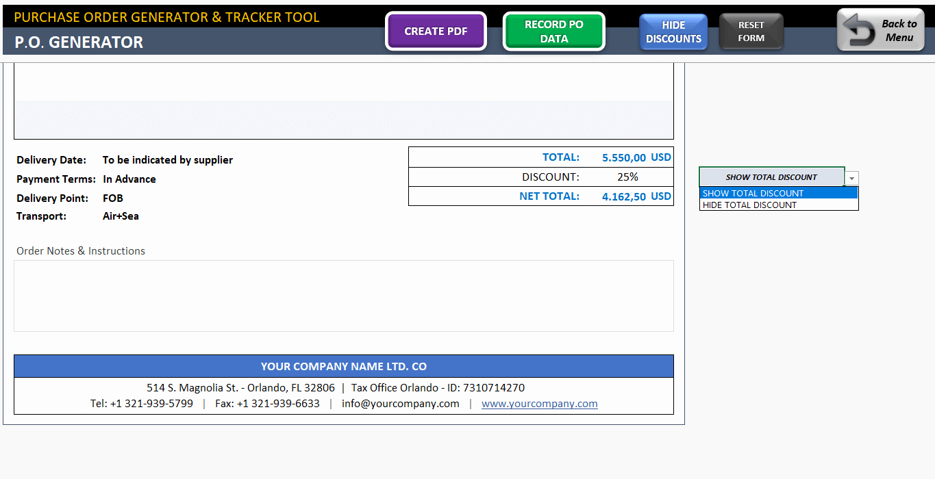 Purchase order Tracking Excel Awesome Excel Purchase order Template Ready to Download
