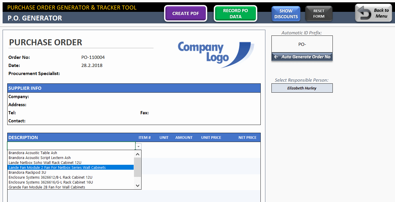 Purchase order Tracking Excel Luxury Excel Purchase order Template Ready to Download