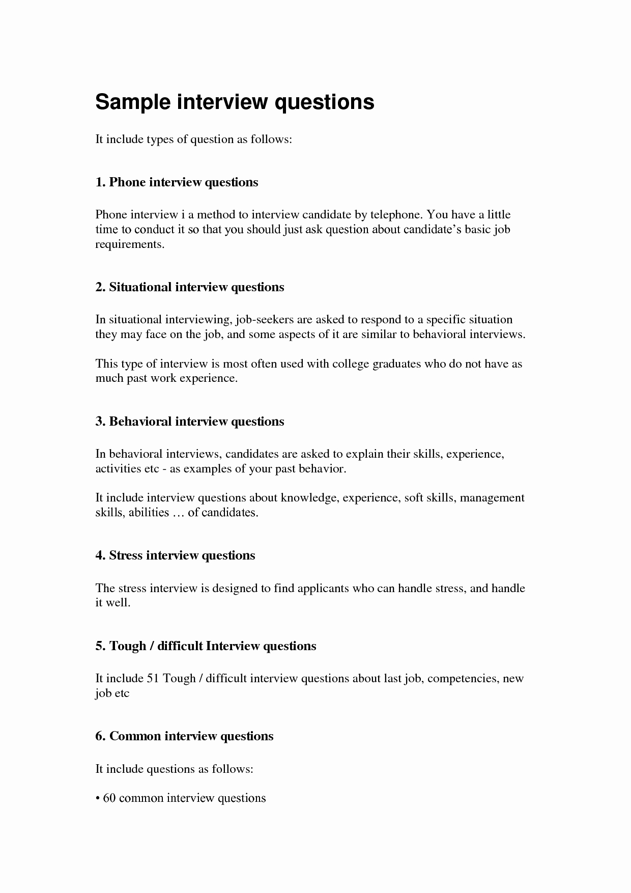 Questions and Answers Template Awesome Best S Of Phone Interview form Template Interview