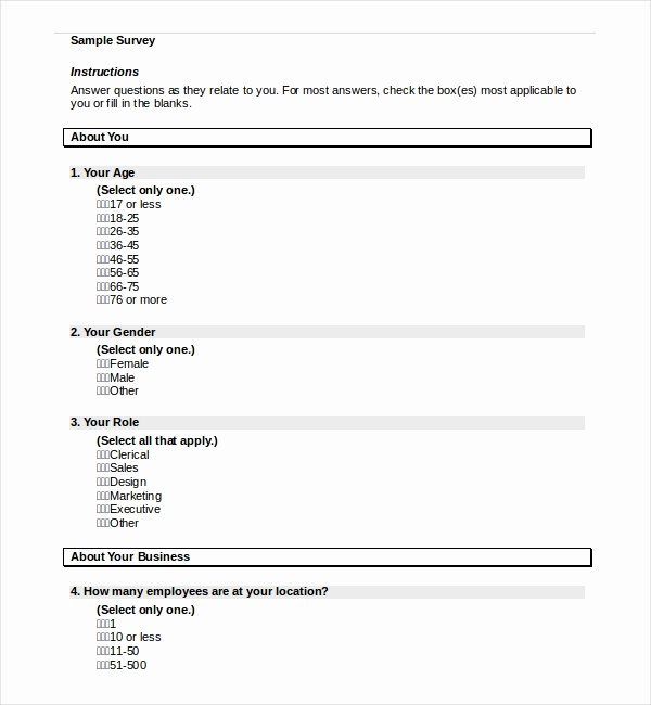 Questions and Answers Template Elegant Survey Questions Template – 10 Free Word Excel Pdf