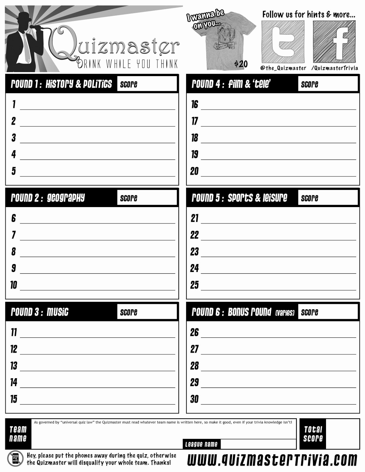 Questions and Answers Template Unique Printable Quiz Answer Sheets 50 Blank Answer Sheet