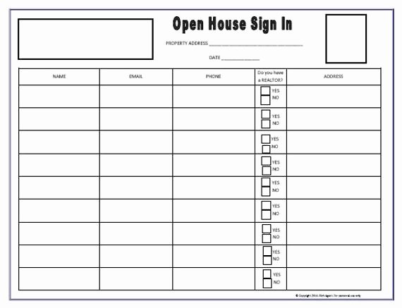 Real Estate Client Information Sheet Lovely Open House Sign In Sheet Blue tools for Real Estate by