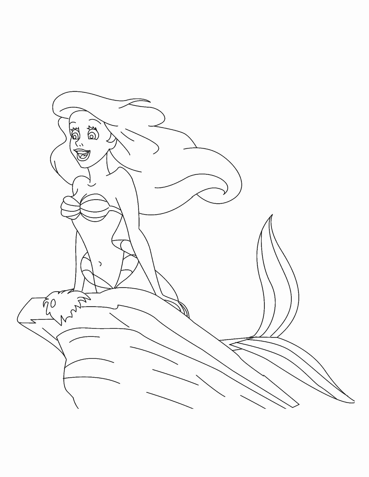 Realistic Mermaid Coloring Pages Beautiful Free Printable Little Mermaid Coloring Pages for Kids