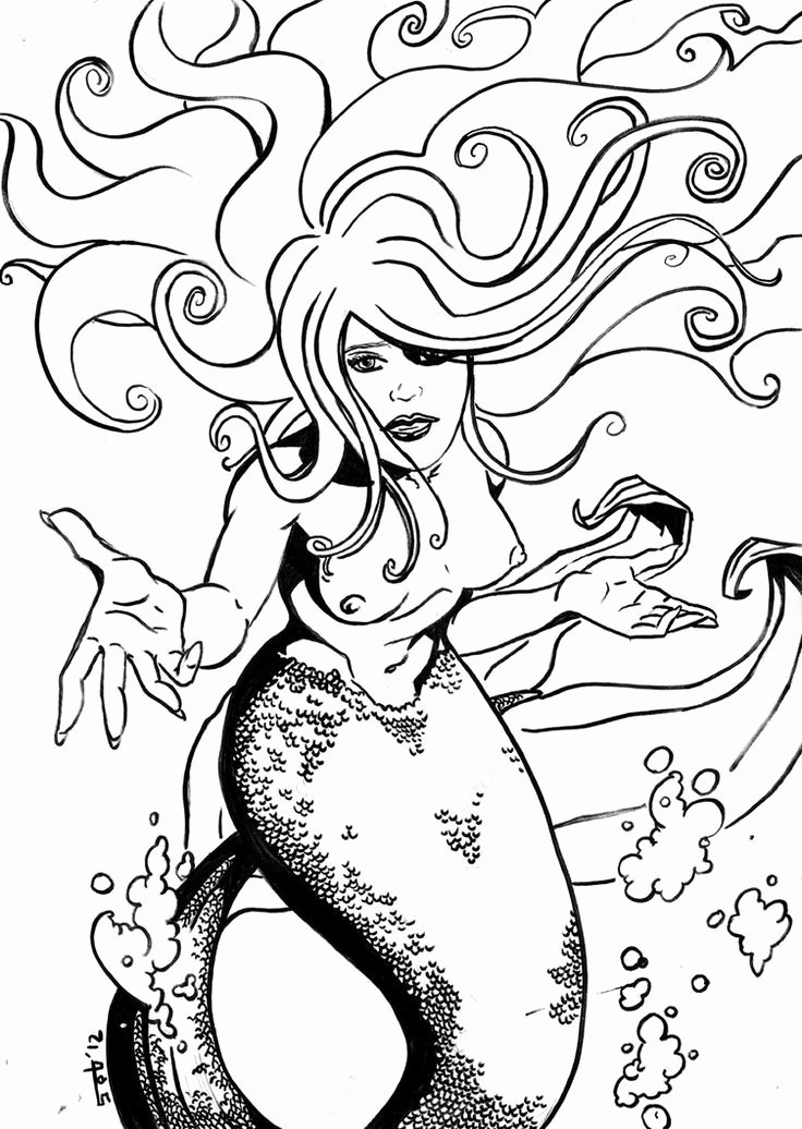Realistic Mermaid Coloring Pages Elegant 25 Best Ideas About Realistic Mermaid On Pinterest