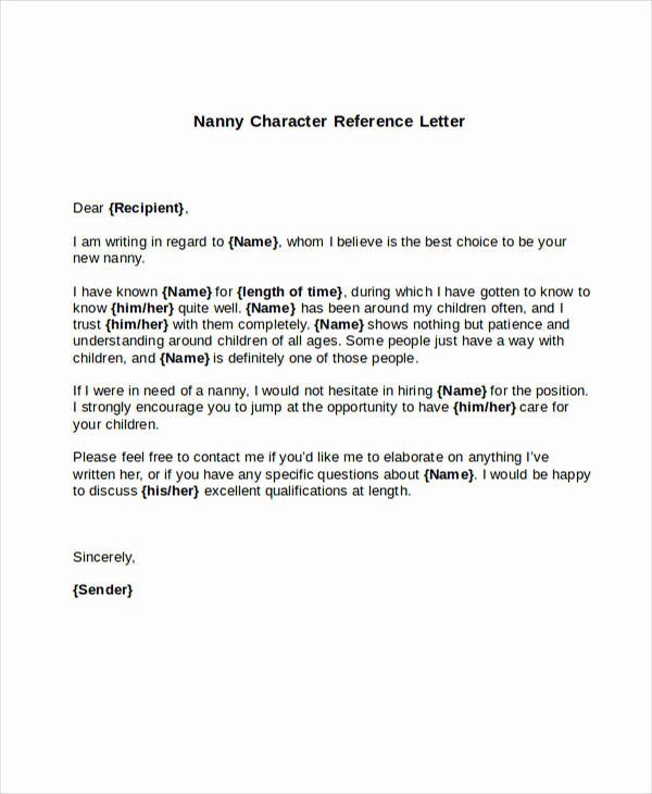 Recommendation Letter for Babysitter Lovely 5 Sample Nanny Reference Letters Pdf Word