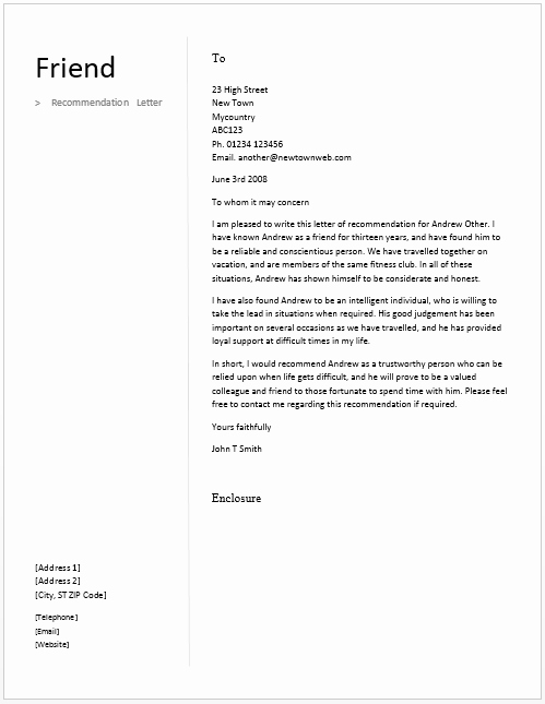 Recommendation Letter for Nursing School Lovely Re Mendation Letter for A Friend – Free Sample Letters