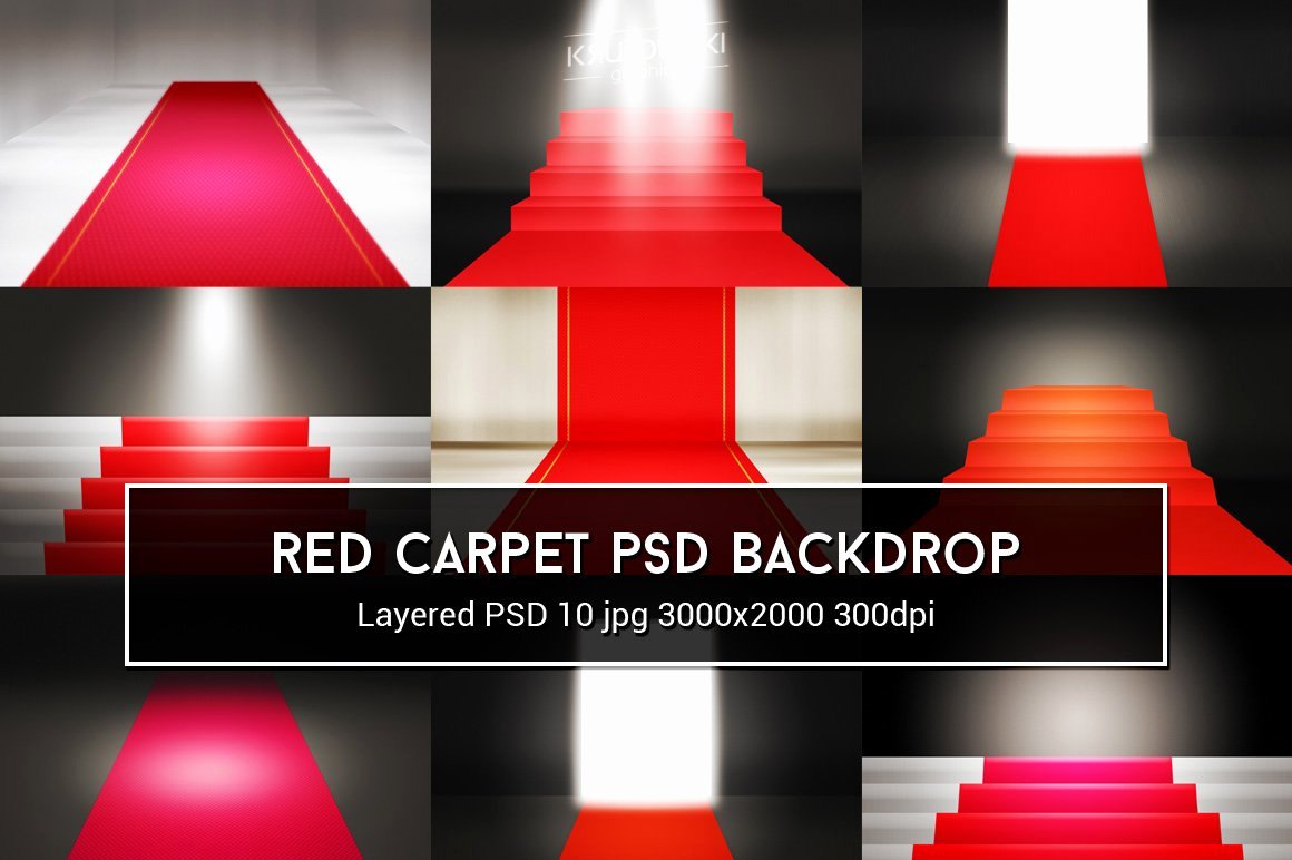 Red Carpet PSD Backdrop