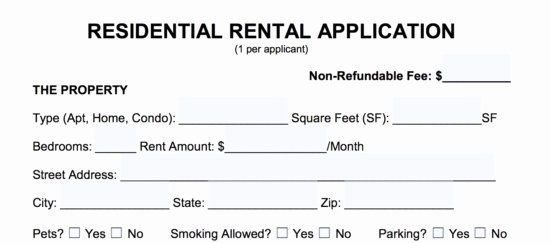 Rental Application form Nc New Free Rental Application form Pdf Word
