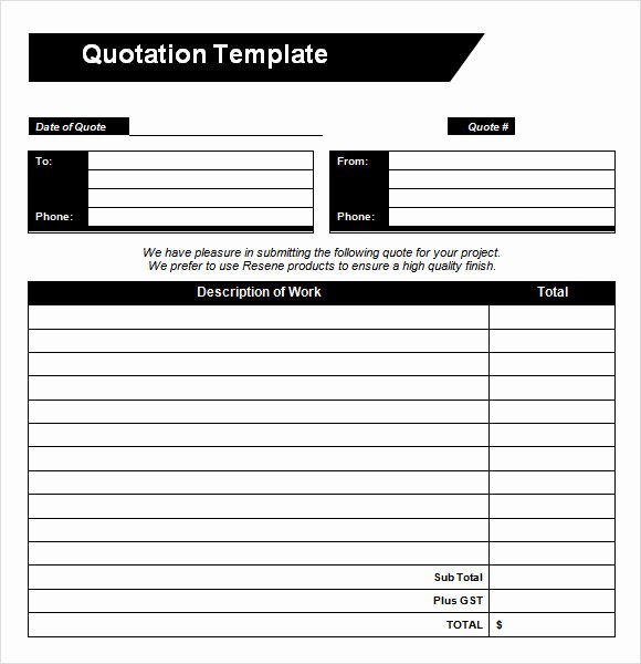 Request for Quote Template Excel Beautiful Free 52 Quotation Templates In Google Docs Ms Word Pages