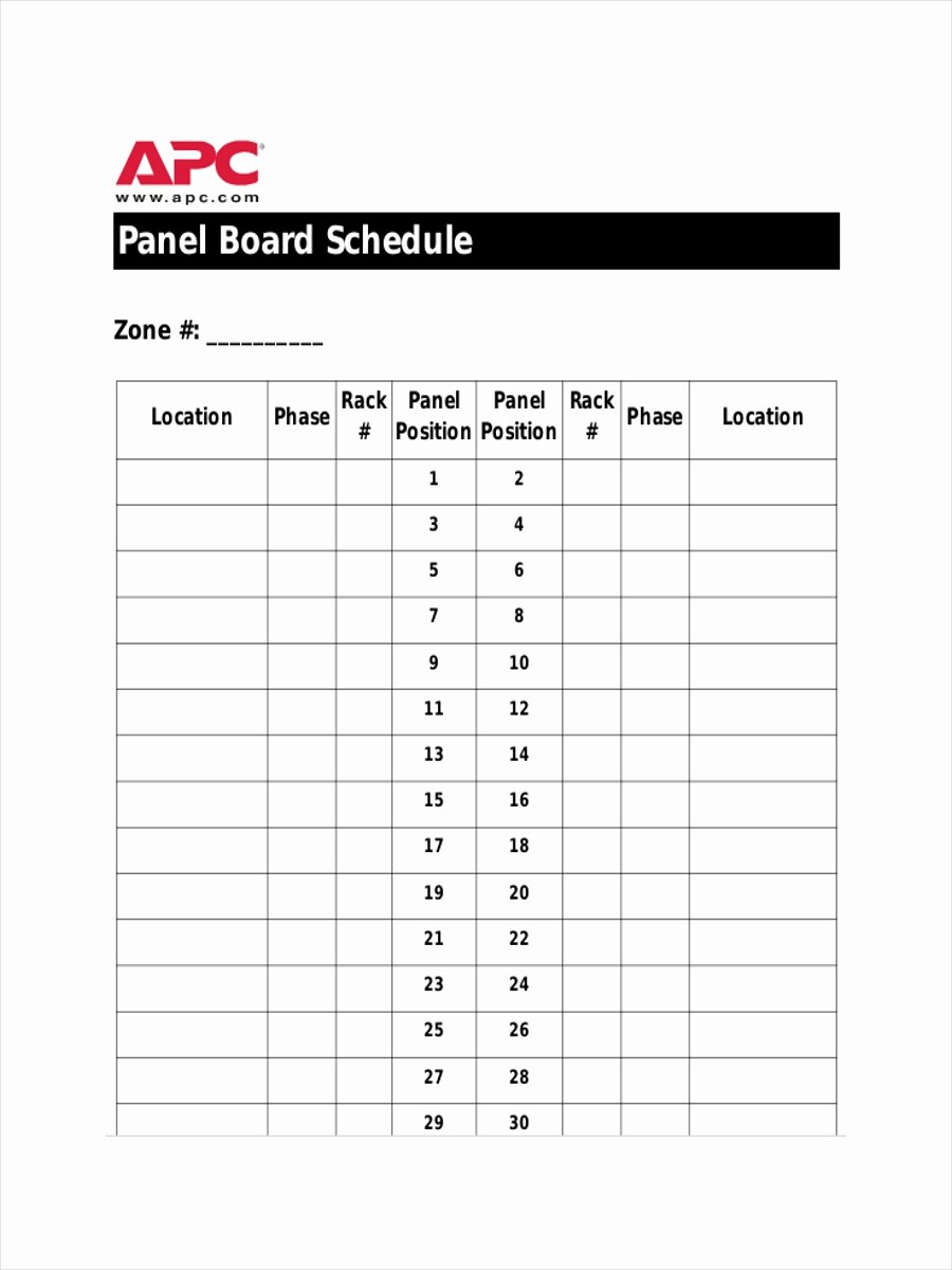 Residential Electrical Panel Schedule Best Of Free 6 Panel Schedule Examples &amp; Samples In Pdf