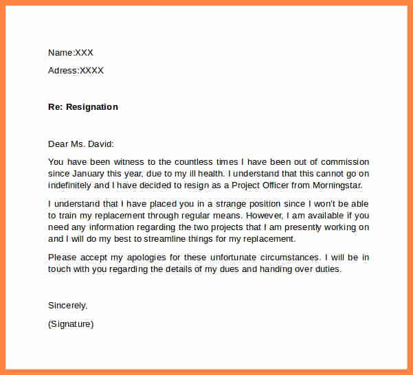 Resignation Letter 30 Days Notice Lovely 9 Resignation Letter format with Notice Period Doc