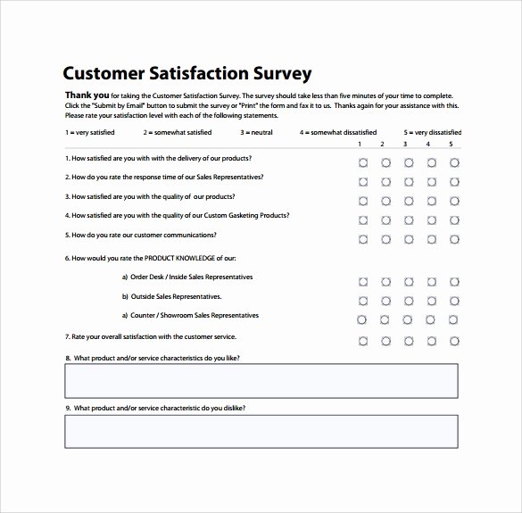 Restaurant Customer Satisfaction Survey Beautiful Customer Survey Template 9 Download Free Documents In Pdf Word
