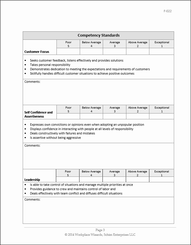 Restaurant Employee Evaluation form Luxury Restaurant Manager Performance Evaluation form