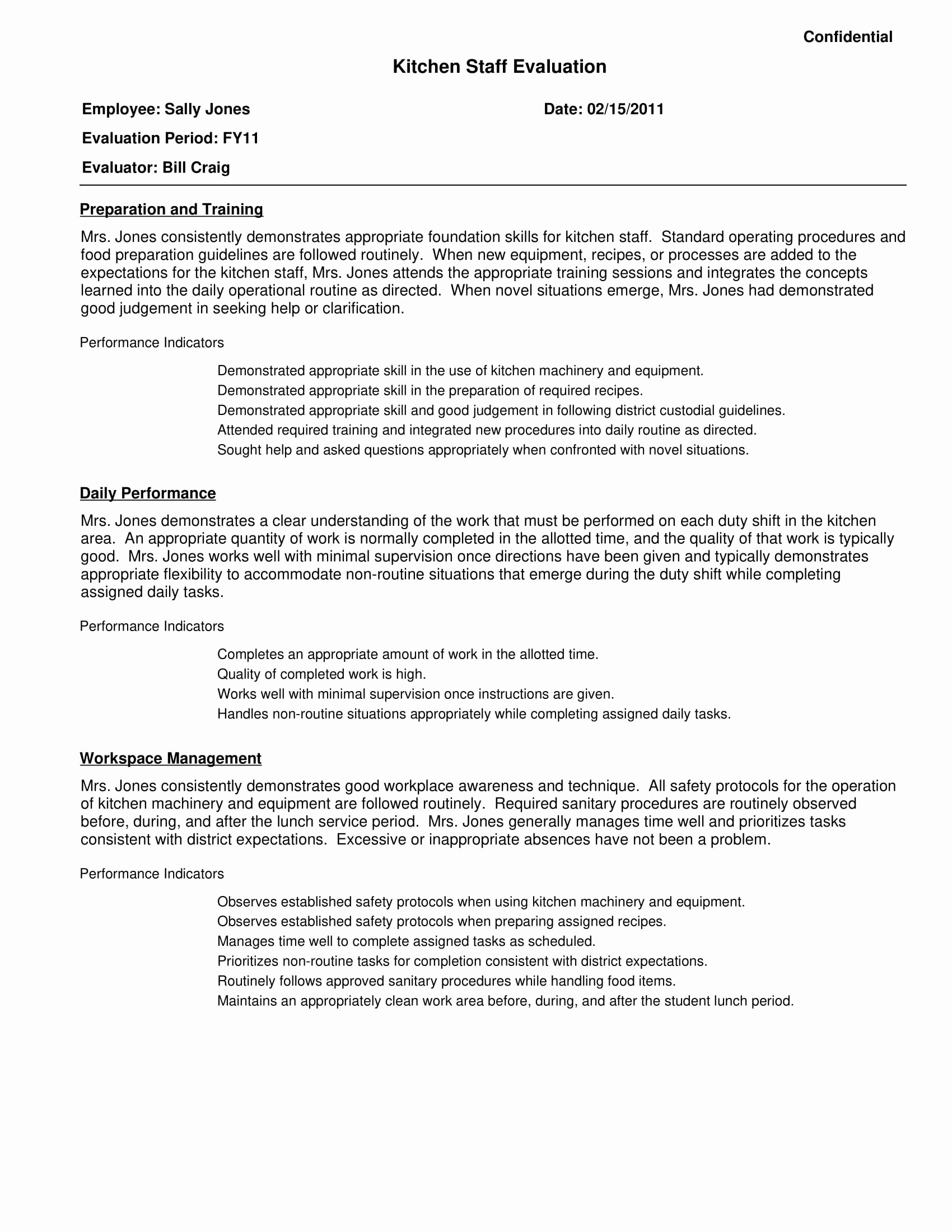 Restaurant Employee Evaluation forms Unique Free 7 Restaurant Employee Evaluation forms In Pdf
