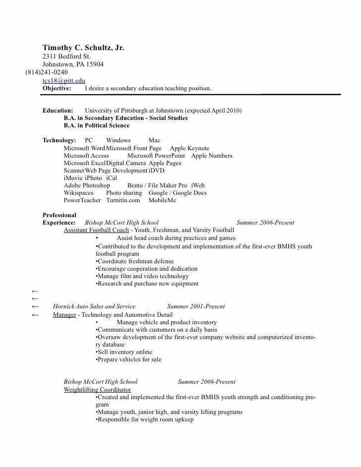 Resume for College Freshmen Awesome Resume Word