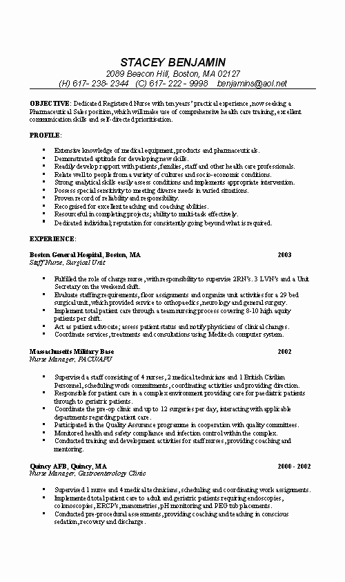 Resume for Nursing Student Luxury Nurse Resume Example Professional Rn Resume