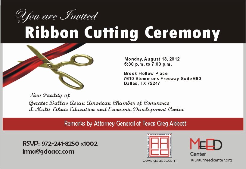 Ribbon Cutting Invitation Template Awesome Ribbon Cutting Ceremony Tickets Dallas