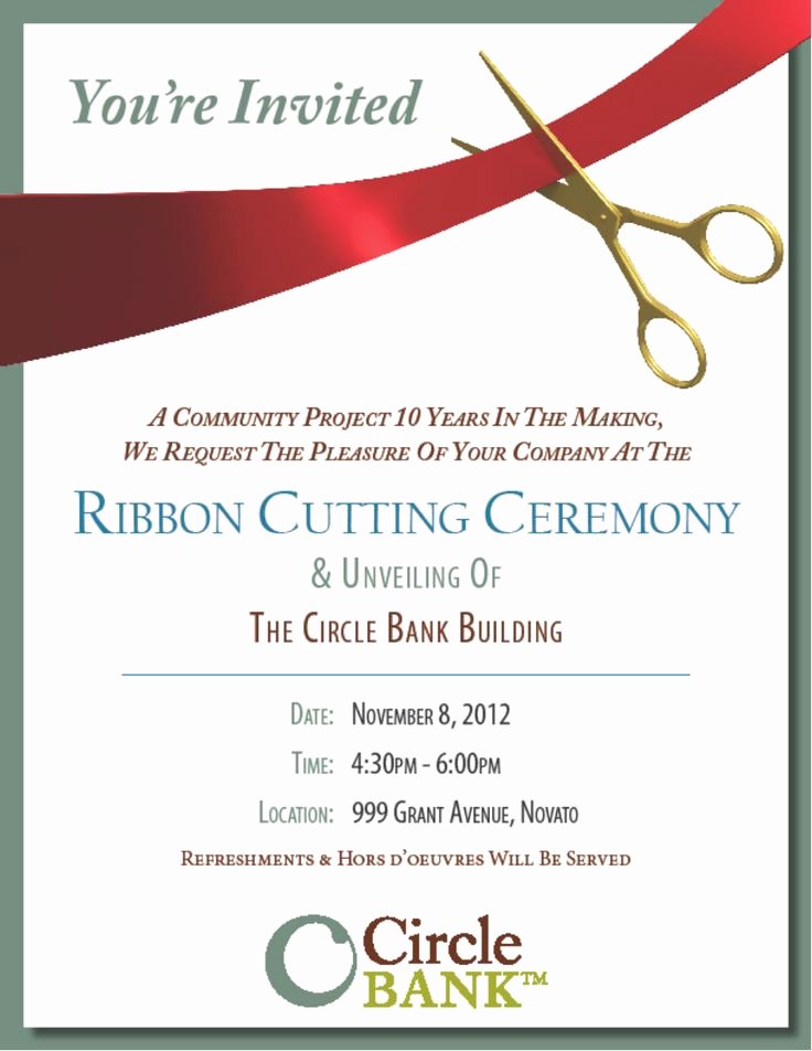 Ribbon Cutting Invitation Template Best Of Pin On Military Inspiration