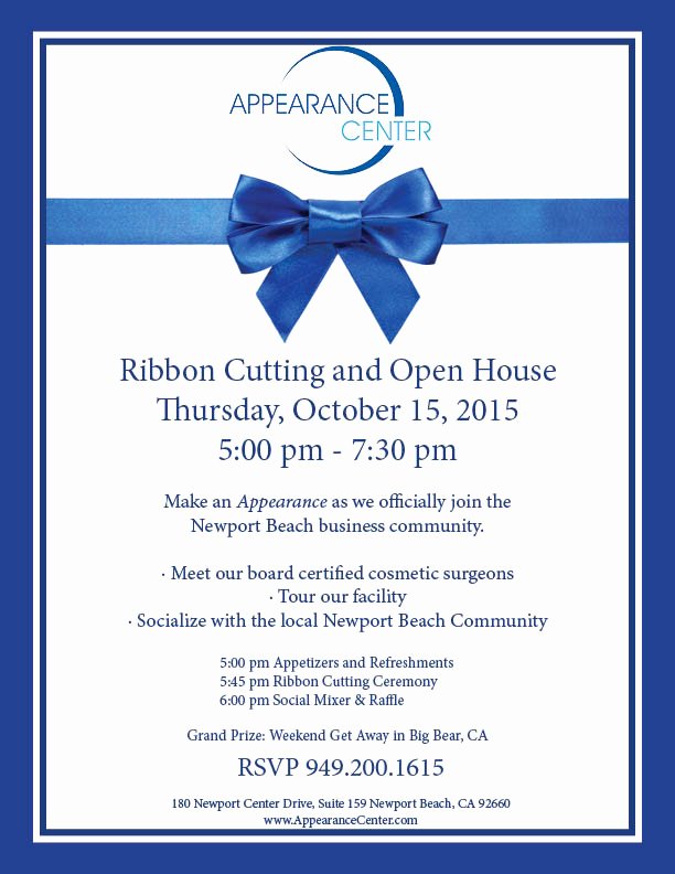 Ribbon Cutting Invitation Template Elegant Appearance Center Ribbon Cutting Newport Beach Chamber Of Merce