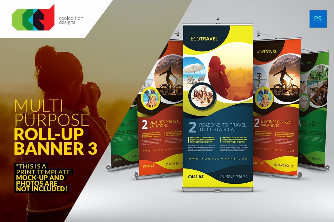 Roll Up Banners Template Unique Multipurpose Roll Up Banner 3 Flyer Templates Creative