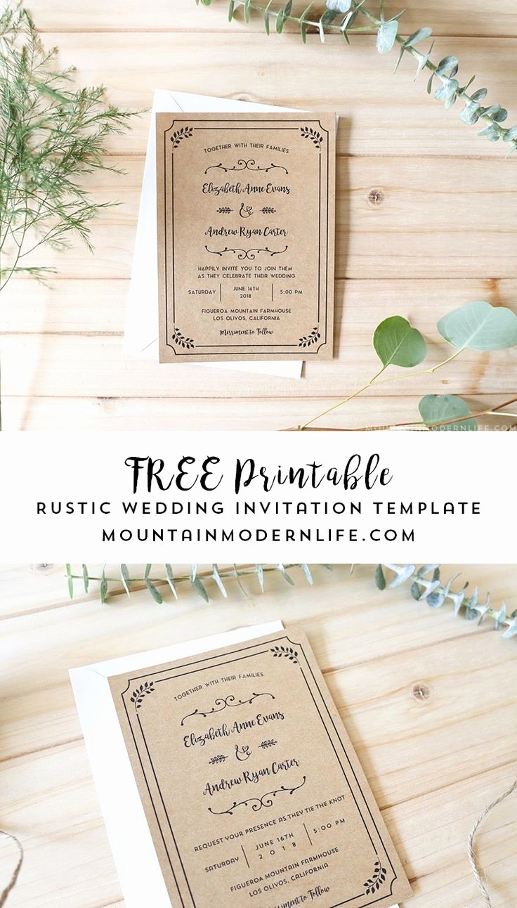 Rustic Wedding Invites Templates Awesome Best 25 Printable Invitations Ideas On Pinterest