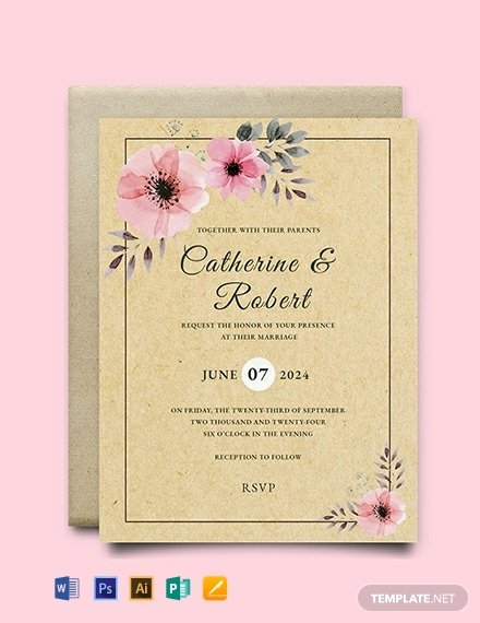 Rustic Wedding Invites Templates Lovely Free Rustic Wedding Invitation Template Word Psd Indesign Apple Pages