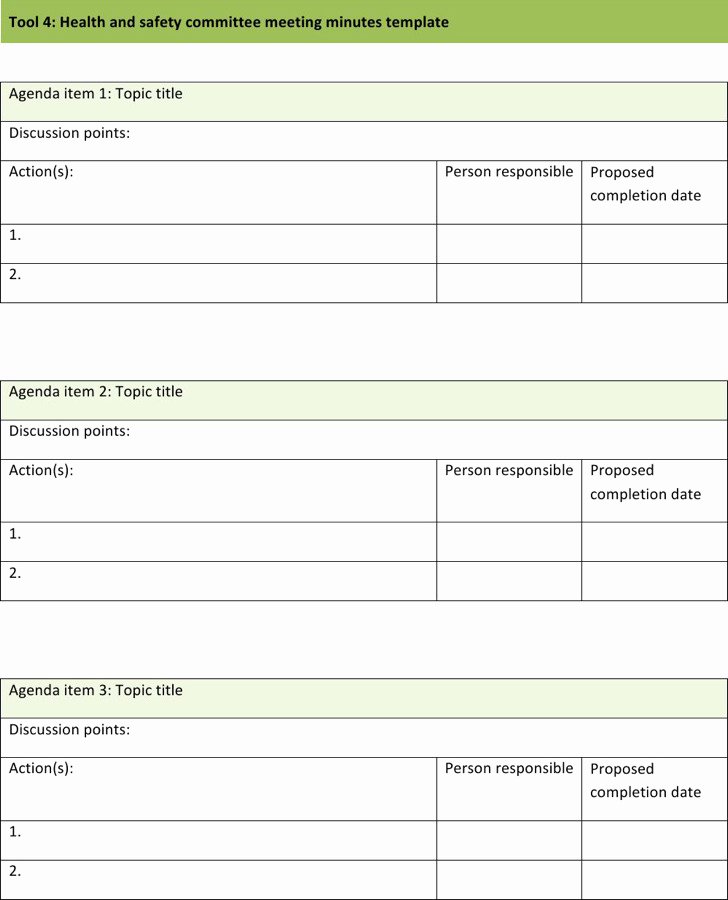 Safety Meeting Minutes Template Best Of 5 Safety Meeting Minutes Templates