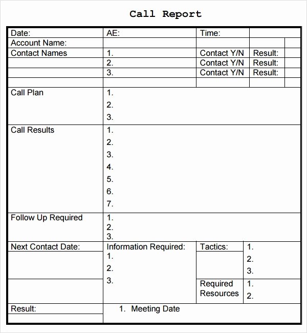 Sales Call Report Template Awesome Sales Report Template 9 Free Pdf Doc Download