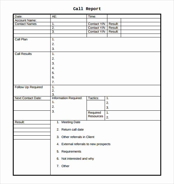 Sales Call Report Template Best Of Sample Sales Call Report 14 Documents In Pdf Word Excel Apple Pages Google Docs