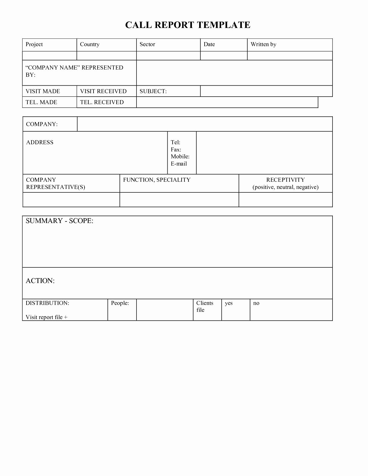 Sales Call Reporting Template Elegant 29 Of Service Call Report Excel Template